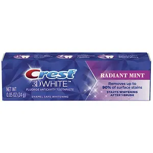 Crest 3D White Radiant Mint, Teeth Whitening Toothpaste, .85 oz
