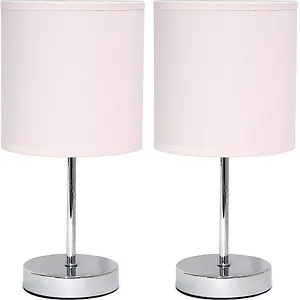 Simple Designs Chrome Mini Basic Table Lamp