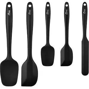 HOTEC Food Grade Silicone Rubber Spatula Set for Kitchen Baking