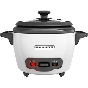 BLACK+DECKER Rice Cooker 3 Cups Cooked (1.5 Cups Uncooked)