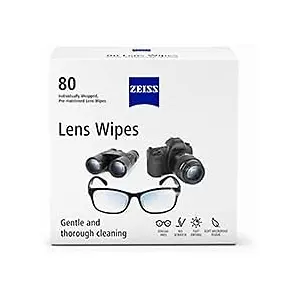 ZEISS Pre-Moistened Lens Cleaning Wipes, 80 Count