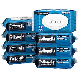 Cottonelle Freshfeel Flushable Wet Wipes 8 Pack