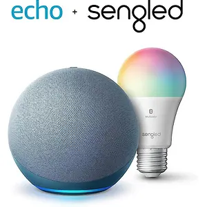 Echo (4th Gen) with Sengled Bluetooth Color Bulb