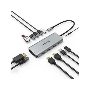 WAVLINK USB C Docking Station 13 in 1 Multiport USB C Adapter