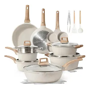 CAROTE 21Pcs Pots and Pans Nonstick Cookware Sets