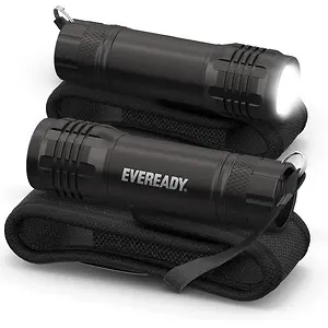 Eveready LED Tactical Flashlights S300 with Holsters (2-Pack)