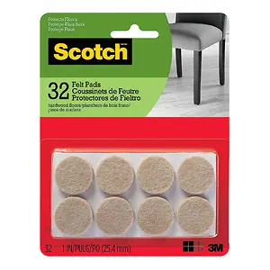 Scotch Felt Pads, Felt Furniture Pads, 32-Pack