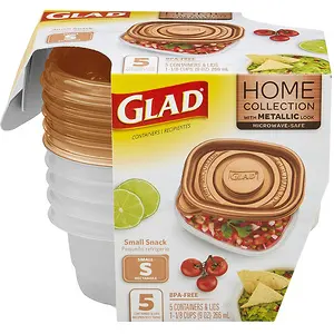 GladWare Home Snack Food Storage Containers, 5-Count