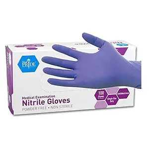 MedPride Nitrile Exam Gloves, Powder-Free, Small