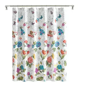 The Pioneer Woman Blooming Bouquet Floral Embroidered Shower Curtain