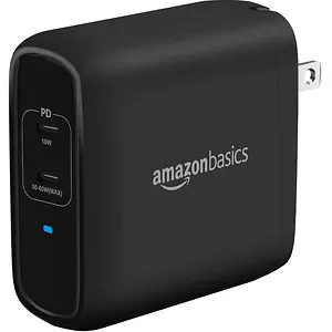 Amazon Basics 68W Two-Port GaN USB-C Wall Charger