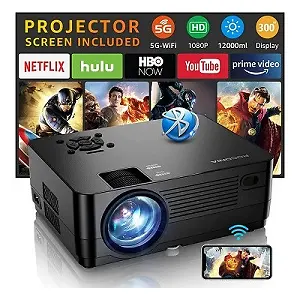 Roconia 12000LM 5G WiFi Bluetooth Native 1080P Projector