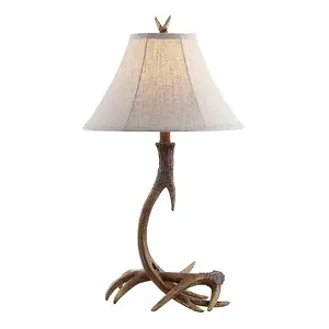 JONATHAN Y JYL6305A Antler 27.5" Rustic Resin LED Table Lamp