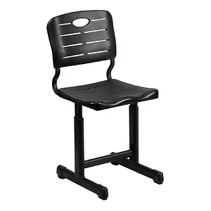 Flash Furniture Adjustable Height Black Student Chair