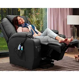 Latitude Run Faux Leather Power Lift Recliner Chair