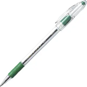 Pentel R.S.V.P. Ballpoint Pen Green Ink, Box of 12 (BK91-D)