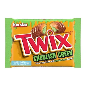 Twix Ghoulish Green Fun Size Halloween Chocolate Bars 9.8-Oz