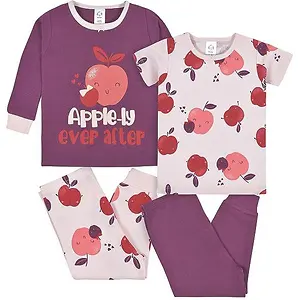 Gerber Girls' Toddler Snug Fit 4-Piece Pajama Set