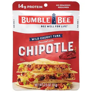 Bumble Bee Chipotle Seasoned Tuna, 2.5 oz Pouches (Pack of 12)