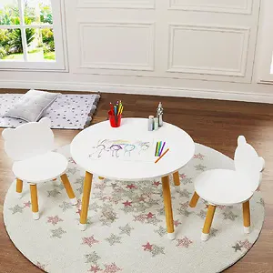 UTEX Kids Wood Table and Chair Set
