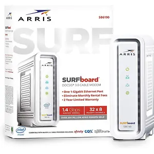 ARRIS Surfboard SB6190 Cable Modem, White