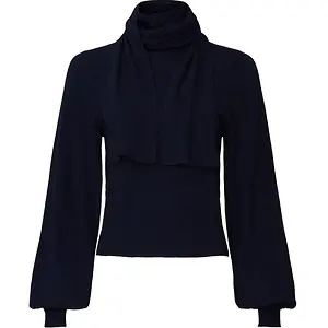 See by Chloé Blue Knit Bow Sweater
