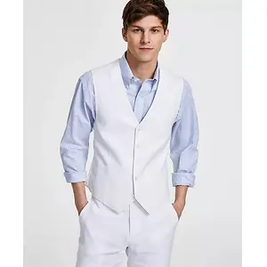 Tommy Hilfiger Mens Modern Fit TH Flex Stretch Linen Suit Vest