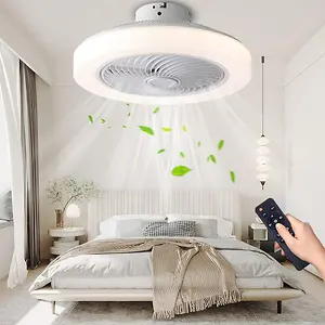 NFOD Modern Ceiling Fan with Lights 18in