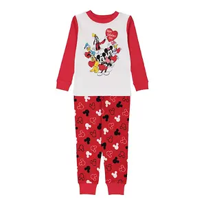 Disney Kids Mickey Minnie Mouse 2-Pc Snug-fit Cotton Pajama Set