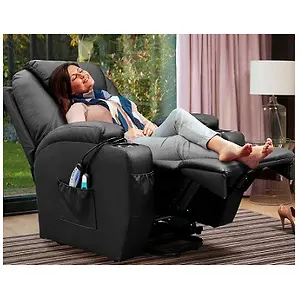 Latitude Run Faux Leather Power Lift Recliner Chair
