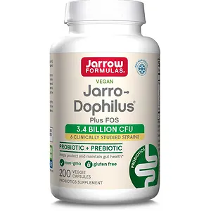 Jarrow Formulas Jarro-dophilus and FOS+E211, 200 Capsules