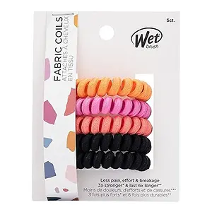 Wet Brush Fabric Coils Hair Scrunchies, 5-Count