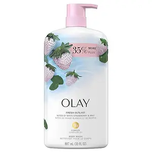 Olay Fresh Outlast Body Wash, White Strawberry & Mint, 30 fl oz