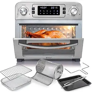 Deco Chef 24QT Stainless Steel Countertop Toaster Air Fryer Oven