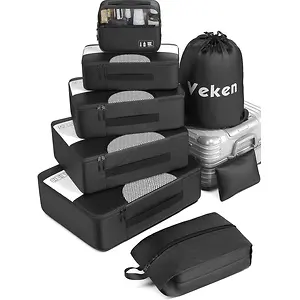 Veken 8 Set Packing Cubes for Suitcases
