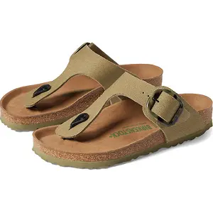 Birkenstock Women's Gizeh Big Buckle Canvas Sandals (Faded Khaki)