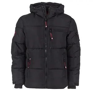Canada Weather Gear Mens 4-Zipper Pocket Hooded Puffer Jacket