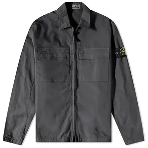 Stone Island Supima Cotton Twill Stretch-TC Zip Shirt Jacket