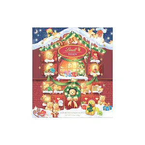 Lindt Holiday Teddy Bear Chocolate Candy Advent Calendar