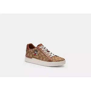 Clip Low Top Sneaker In Signature Jacquard with Mickey Mouse
