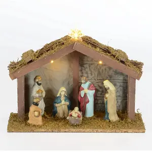 Holiday Time Porcelain Nativity Scene
