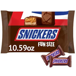 Snickers Original Chocolate Candy Bars, Fun Size, 10.59-Oz Ba