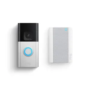 Ring Battery Doorbell Plus Smart Wireless Camera w/Ring Chime Pro