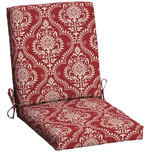 Mainstays 43" x 20" Red Medallion Rectangle Patio Chair Cushion