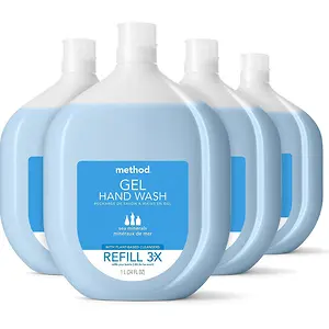 Method Gel Hand Soap Refill, Sea Minerals, 34 oz, 4 Pack