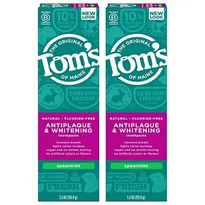 Tom's of Maine Fluoride-Free Antiplaque & Whitening Natural Toothpaste