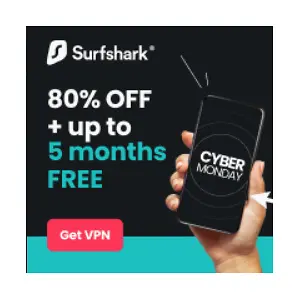 Surfshark: Cyber Monday Save 80% OFF + Up to 5 mo. FREE