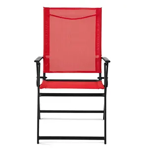 Mainstays Greyson Square 2 Outdoor Patio Steel Sling Folding Chair