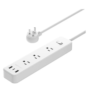Woot：AmazonBasics 5FT 3-Outlet & 3-USB Port Power Strip Extension Cord