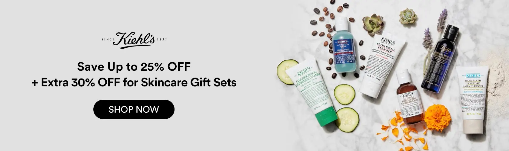 Kiehl's: Save Up to 25% OFF + Extra 30% OFF for Skincare Gift Sets